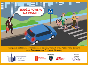 Kampania "Zejdź z roweru na pasach !"