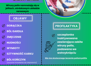 Plakat informacyjnie o wirusie Polio