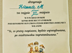 IV Warszawski Konkurs Recytatorski