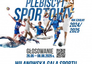 Plakat z informacją o Głosowaniu w Wilanowskim Plebiscycie Sportowym