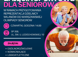 plakat zajęć sportowych dla seniorów