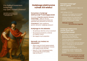 Husarza w zbroi, jadący na elektrycznej hulajnodze, otoczonego przez innych husarzy również na hulajnogach