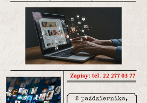 Plakat informujący o warsztatach dla seniorów pod tytułem „Misja Fakt – Jak odnaleźć prawdę w świecie dezinformacji?”, które odbędą się 2 października o godz. 17:30 w Wilanowskiej Bibliotece Publicznej przy ul. Kolegiackiej 3, w ramach Warszawskich Dni Seniora.