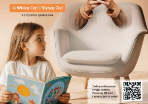 Plakat kampanii społecznej "Widzę Cię! Słyszę Cię"