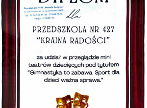 Przegląd mini teatrów dziecięcych pt. „Gimnastyka to zabawa. Sport dla dzieci ważna sprawa.”.