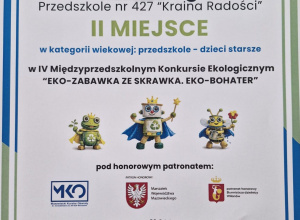 IV Międzyprzedszkolny konkurs ekologiczny „Eko-zabawka ze skrawka. Eko-bohater”